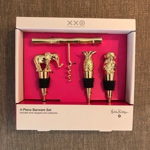 Lilly Pulitzer for Target 4pc Gold Barware Set NWT